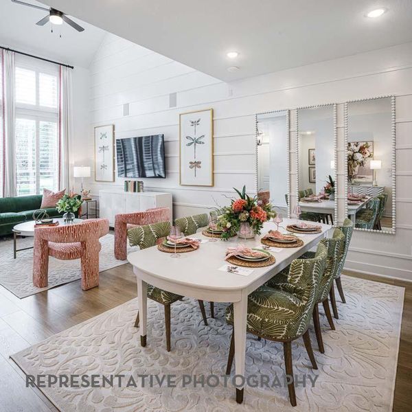 Furnished interior view inside a new home in Bridgeland, Cypress (Image 28).