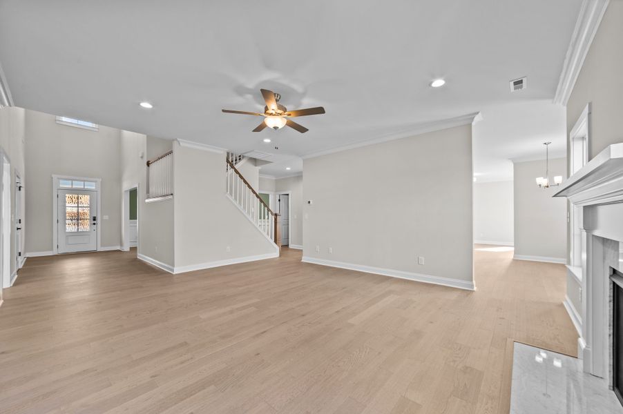 Spacious, unfurnished interior of a new home in Eli's Ridge, Winterville (Image 32).