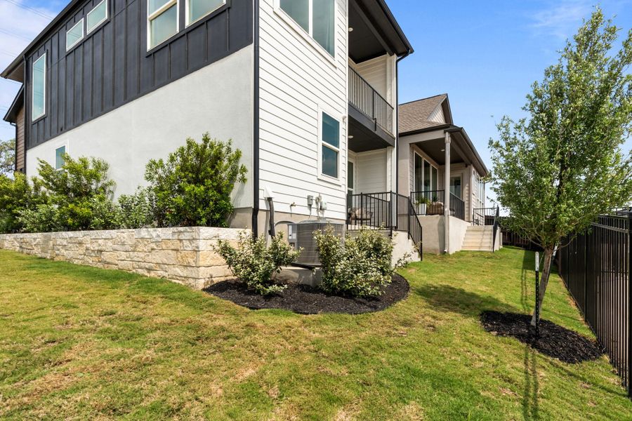 Exterior details and patio area of a home in Santa Rita Ranch, Liberty Hill (Image 4).