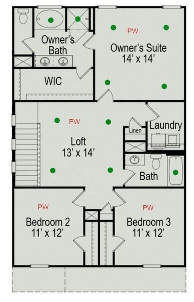 2D floor plan layout of this home in Winston Place, Gallatin, TN (Image 4). 2D floor plan layout of this home in Winston Place, Gallatin, TN (Image 4).
