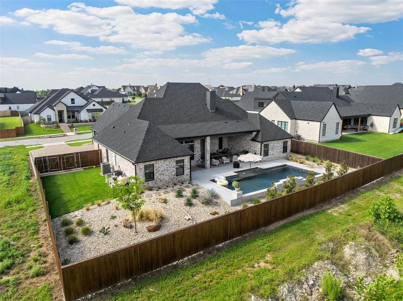 Exterior details and patio area of a home in , Woodway (Image 23).