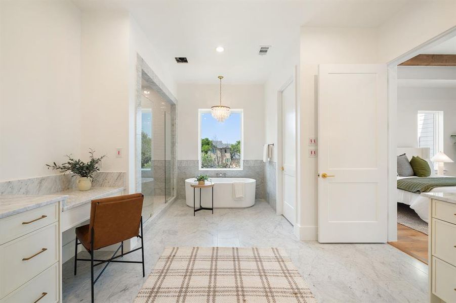 Furnished interior view inside a new home in , Dallas (Image 10).