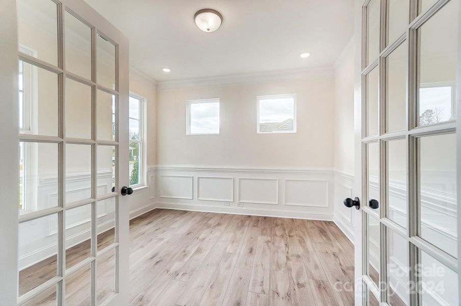 Office with French Doors