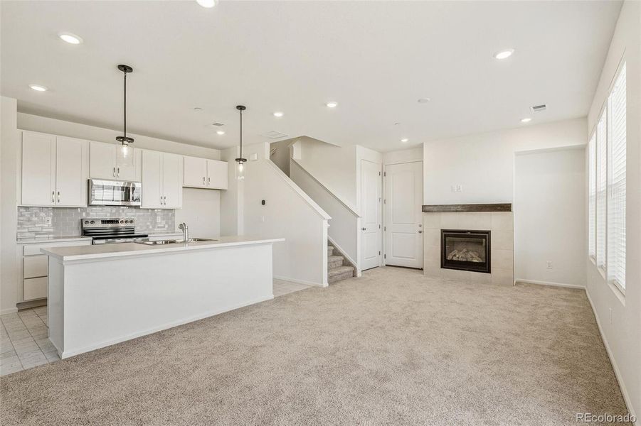 Furnished interior view inside a new home in Turnberry, Commerce City (Image 3). Furnished interior view inside a new home in Turnberry, Commerce City (Image 3).