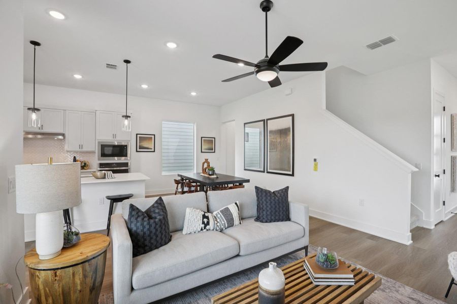 Furnished interior view inside a new home in Novel, Austin (Image 30).