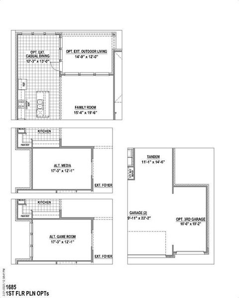 Floor plan options