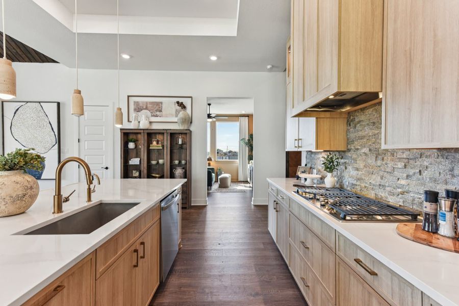 Furnished interior view inside a new home in The Grove at Blackhawk, Pflugerville (Image 48).