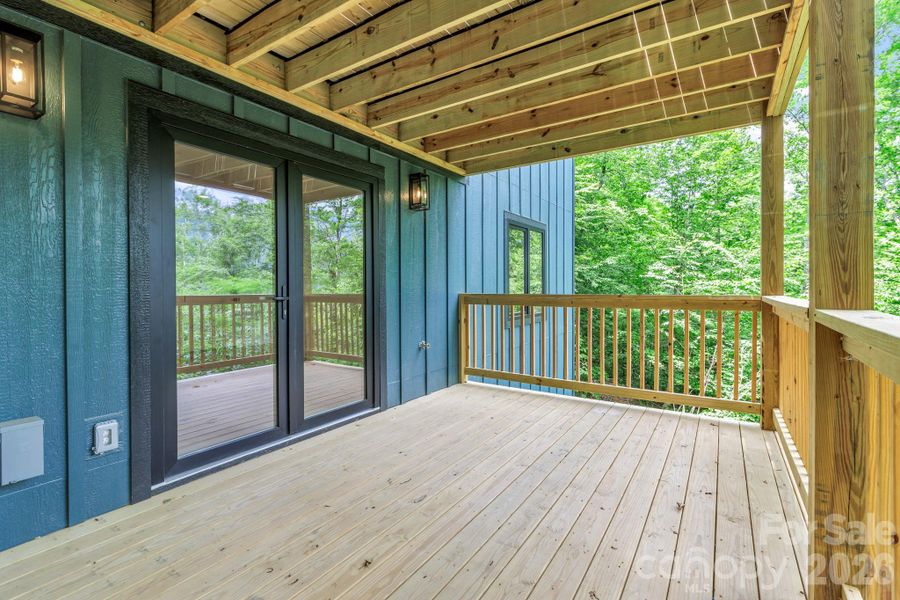 Exterior details and patio area of a home in , Maggie Valley (Image 26). Exterior details and patio area of a home in , Maggie Valley (Image 26).