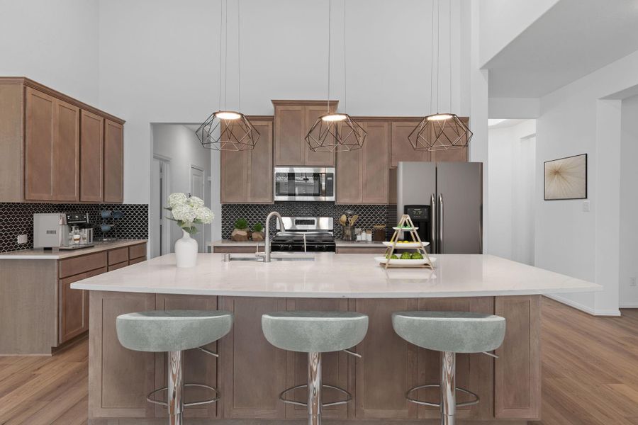 Furnished interior view inside a new home in Pomona, Manvel (Image 11).