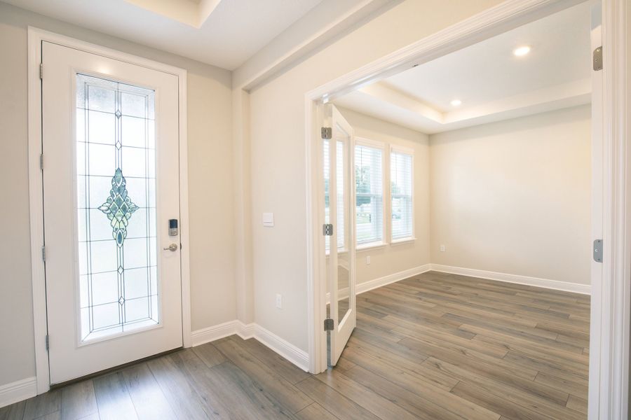 Representative unfurnished interior of a home built from the Harmony by Maronda Homes in Brookshire Green, Kingsland (Image 8). Representative unfurnished interior of a home built from the Harmony by Maronda Homes in Brookshire Green, Kingsland (Image 8).