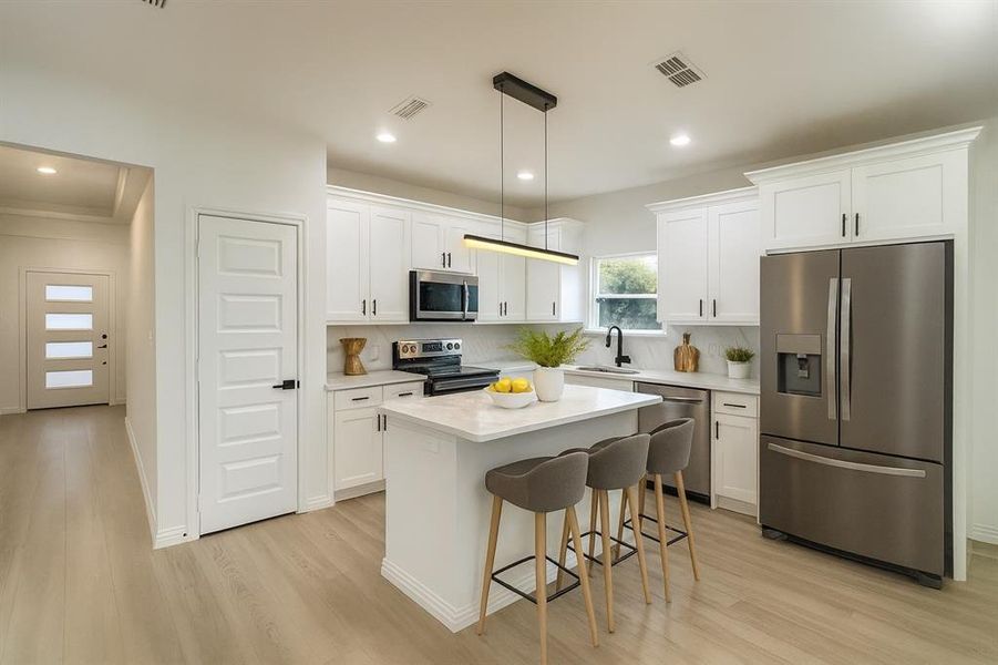 Staged refrigerator Staged refrigerator