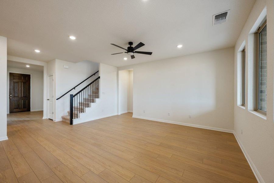 Spacious, unfurnished interior of a new home in The Colony, Bastrop (Image 24). Spacious, unfurnished interior of a new home in The Colony, Bastrop (Image 24).