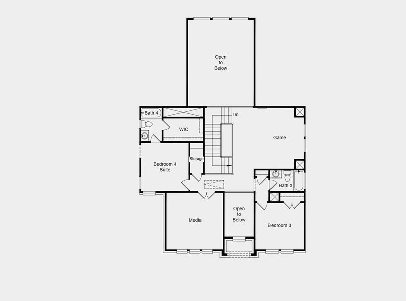 2D floor plan layout for the Anderson by Taylor Morrison in Turners Crossing, Austin, TX (Image 3). 2D floor plan layout for the Anderson by Taylor Morrison in Turners Crossing, Austin, TX (Image 3).