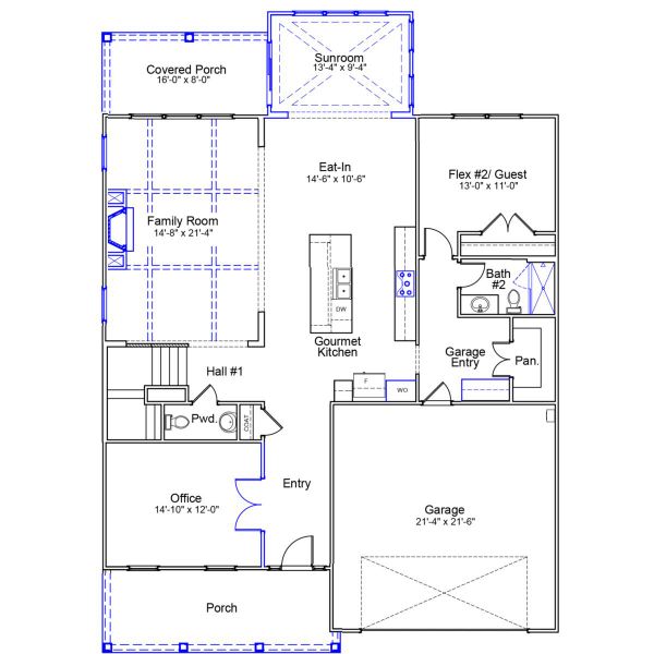 2D floor plan layout of this home in Hendrix Farms, Lexington, SC (Image 2). 2D floor plan layout of this home in Hendrix Farms, Lexington, SC (Image 2).