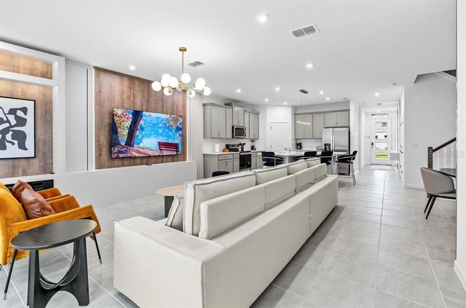 Furnished interior view inside a new home in Solara Resort, Kissimmee (Image 26). Furnished interior view inside a new home in Solara Resort, Kissimmee (Image 26).