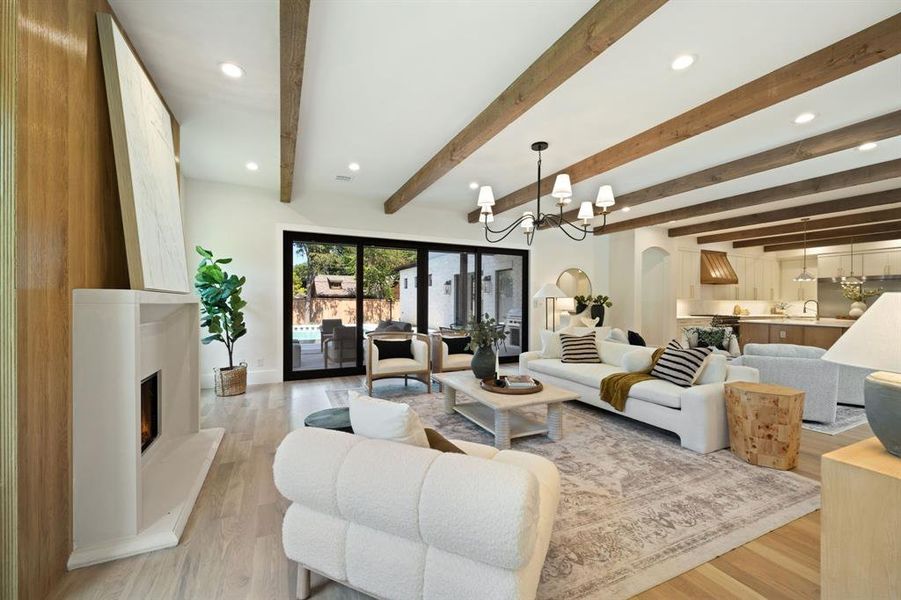 Furnished interior view inside a new home in , Dallas (Image 23).