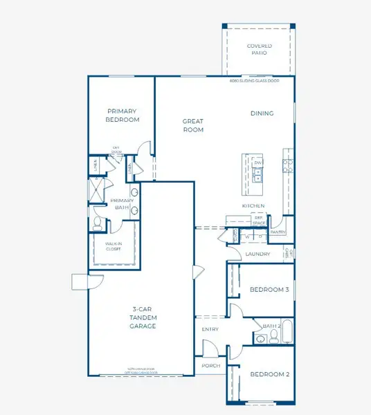 2D floor plan layout of this home in El Cidro, Goodyear, AZ (Image 3).