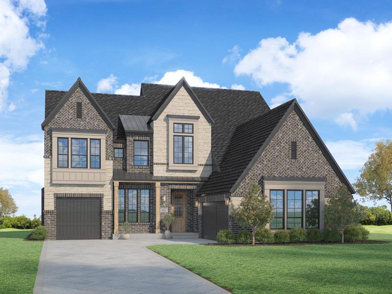 Representative exterior photo of a completed home built from the Grand Riverside by Grand Homes in Grand Oaks, Celina, TX (Image 24).