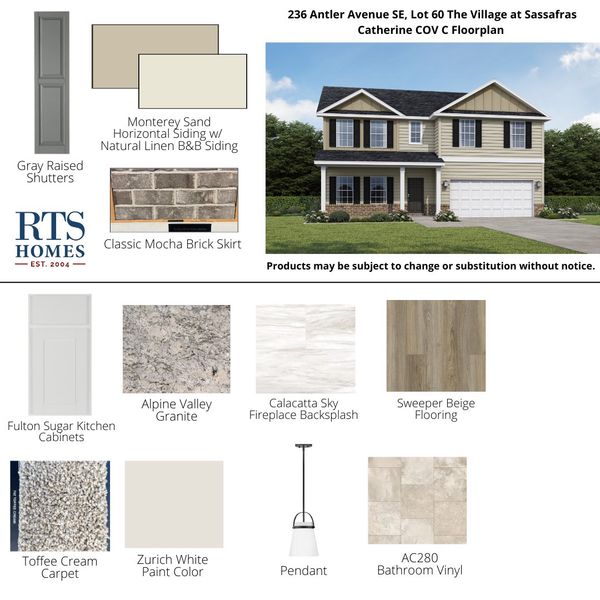 2D floor plan layout of this home in The Village at Sassafras, Allenhurst, GA (Image 4).