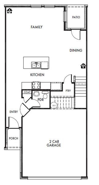 2D floor plan layout for the Opal by Impression Homes in Sereno Oaks, Dallas, TX (Image 2). 2D floor plan layout for the Opal by Impression Homes in Sereno Oaks, Dallas, TX (Image 2).
