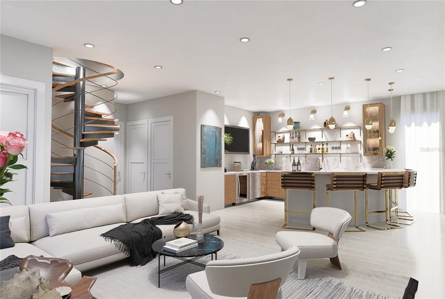 Furnished interior view inside a new home in , New Smyrna Beach (Image 11).