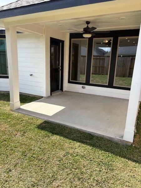 Exterior details and patio area of a home in The Meadows at Imperial Oaks, Conroe (Image 21). Exterior details and patio area of a home in The Meadows at Imperial Oaks, Conroe (Image 21).