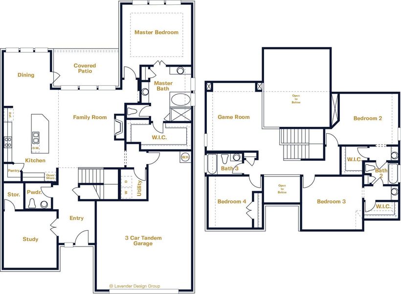 Castell Family Home Floor Plan in The Colony, Bastrop TX | Sitterle Homes
