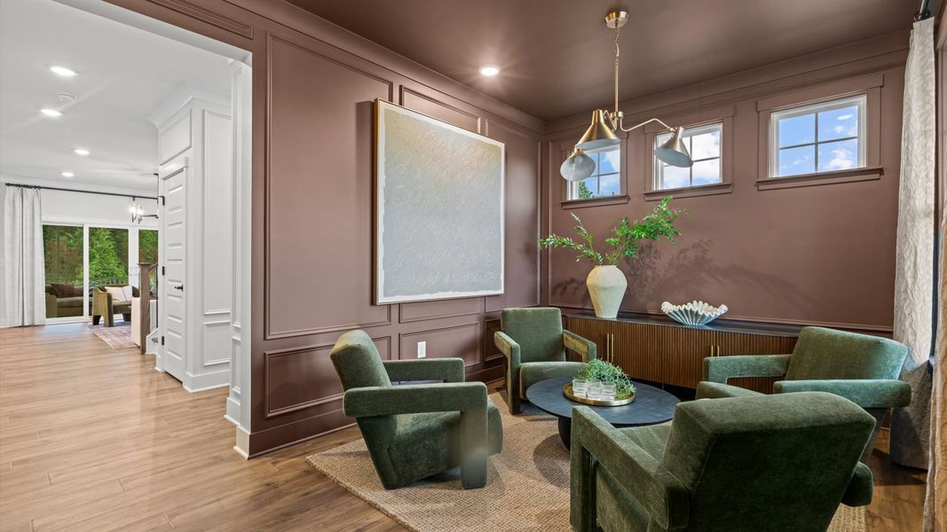 Representative furnished interior of a home built from the Pelham by DRB Homes in Station Pointe, Angier (Image 6).