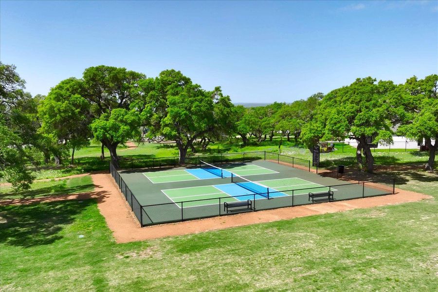 Pickle ball courts.