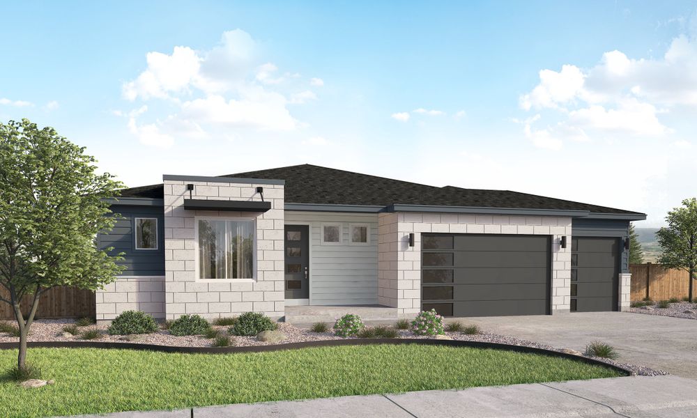 Representative exterior photo of a completed home built from the Walter by Lokal Homes in Jackson Creek, Monument, CO (Image 2). Representative exterior photo of a completed home built from the Walter by Lokal Homes in Jackson Creek, Monument, CO (Image 2).