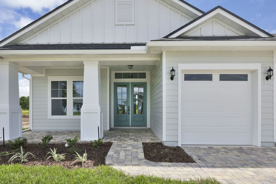 Representative exterior details of a home built from the Tomoka by Riverside Homes in Hidden Creek at SilverLeaf Phase 1, St. Augustine (Image 3).