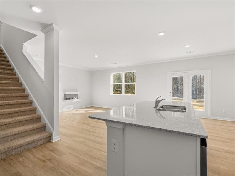 Furnished interior view inside a new home in Hamptons at Riverwood South, Dallas (Image 13).