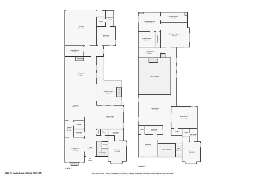 2D floor plan layout of this home in , Dallas, TX (Image 5).