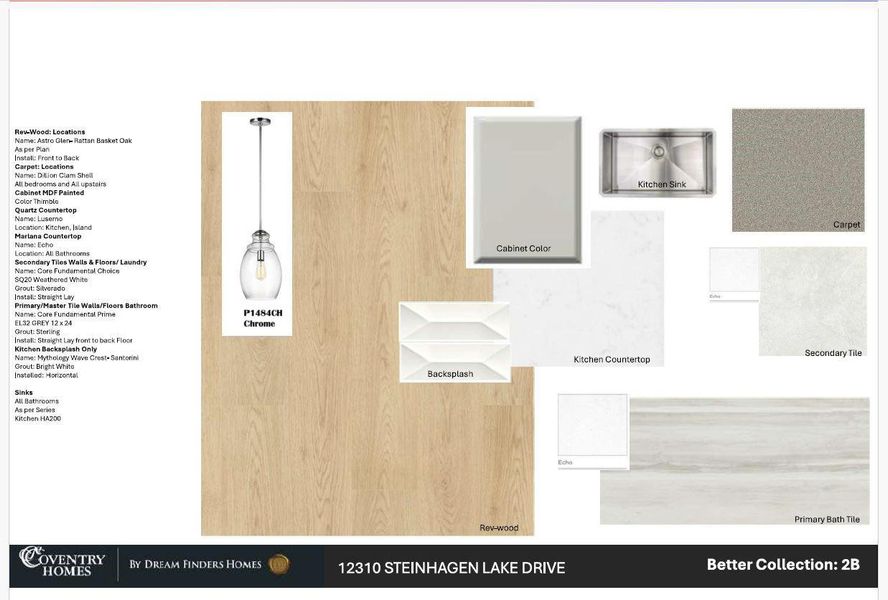 Sample of building materials used in homes in Bridgeland, Cypress (Image 3). Sample of building materials used in homes in Bridgeland, Cypress (Image 3).