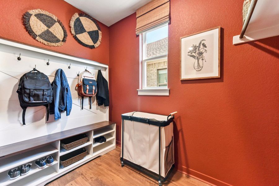 Functional mudroom with organized storage, perfect for daily transitions. Functional mudroom with organized storage, perfect for daily transitions.