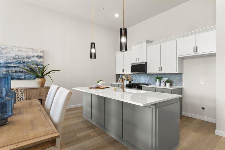 Furnished interior view inside a new home in Cottonwood Creek, Wylie (Image 18).