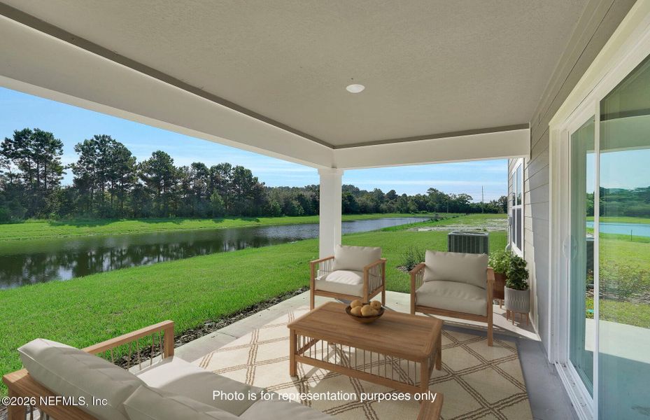 Exterior details and patio area of a home in Wells Landing, Jacksonville (Image 3).