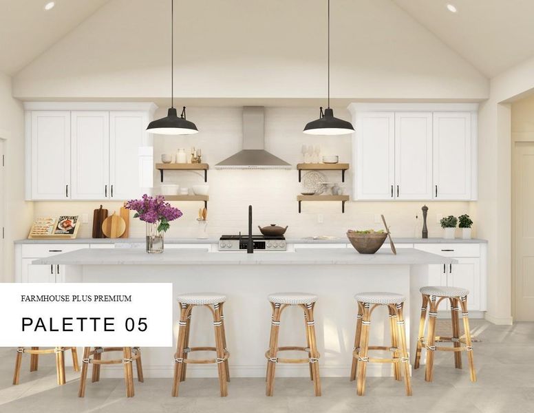 Farmhouse Look Palette 5 Selection Sheet (*Artist rendering used for illustration purposes only.) Farmhouse Look Palette 5 Selection Sheet (*Artist rendering used for illustration purposes only.)