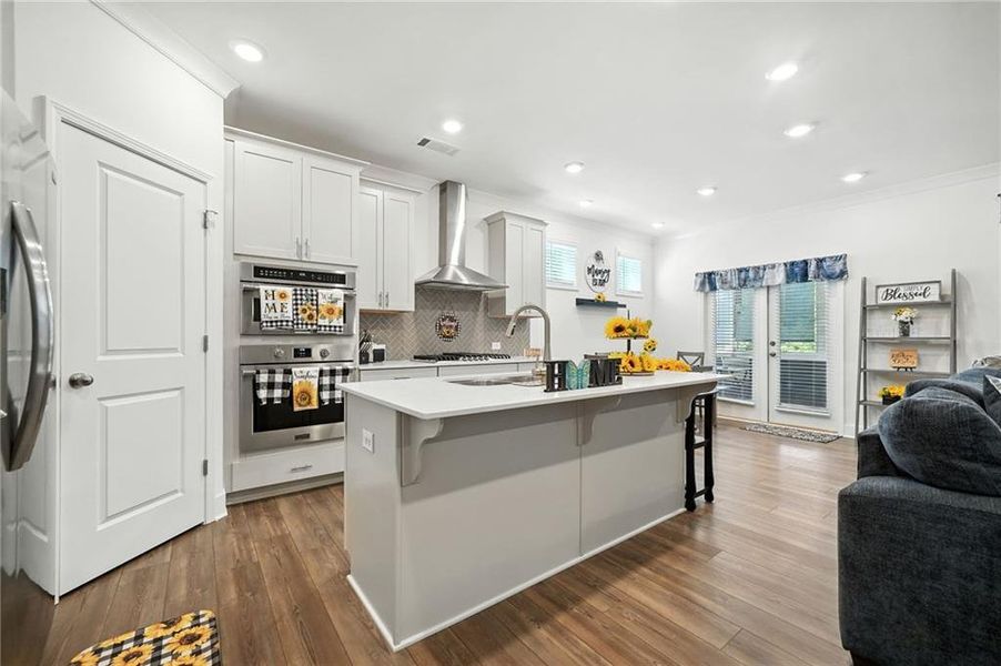 Furnished interior view inside a new home in Hickory Bluffs, Canton (Image 16). Furnished interior view inside a new home in Hickory Bluffs, Canton (Image 16).