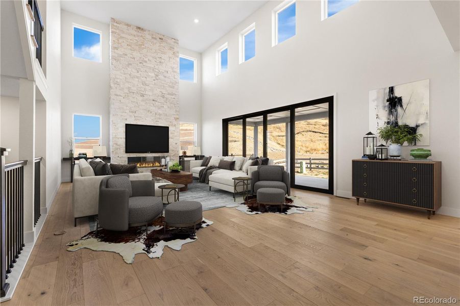 Furnished interior view inside a new home in Autograph at Lyric, Lone Tree (Image 20).