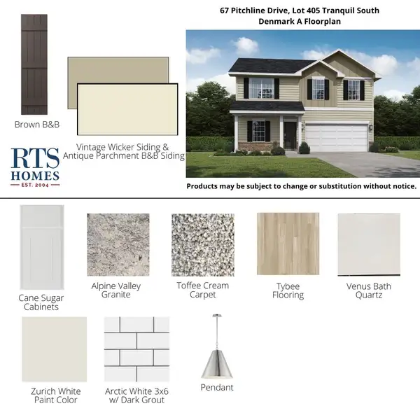 2D floor plan layout of this home in Tranquil South, Hinesville, GA (Image 5).
