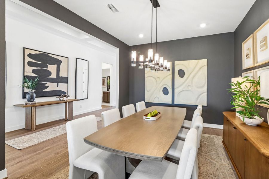 Furnished interior view inside a new home in Blue Creek Trails, Richmond (Image 14). Furnished interior view inside a new home in Blue Creek Trails, Richmond (Image 14).