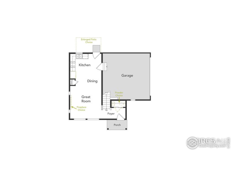 2D floor plan layout of this home in Thompson River Ranch, Johnstown, CO (Image 3). 2D floor plan layout of this home in Thompson River Ranch, Johnstown, CO (Image 3).