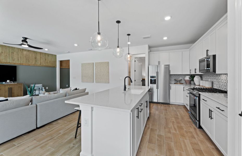 Centered island with tons of storage