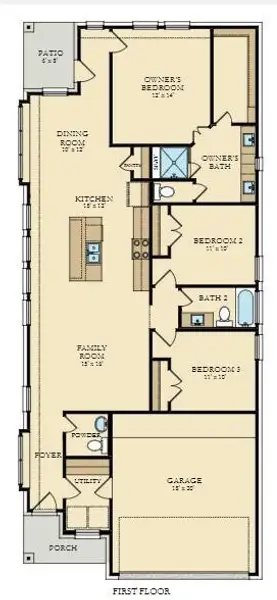 2D floor plan layout of this home in , Hockley, TX (Image 4).
