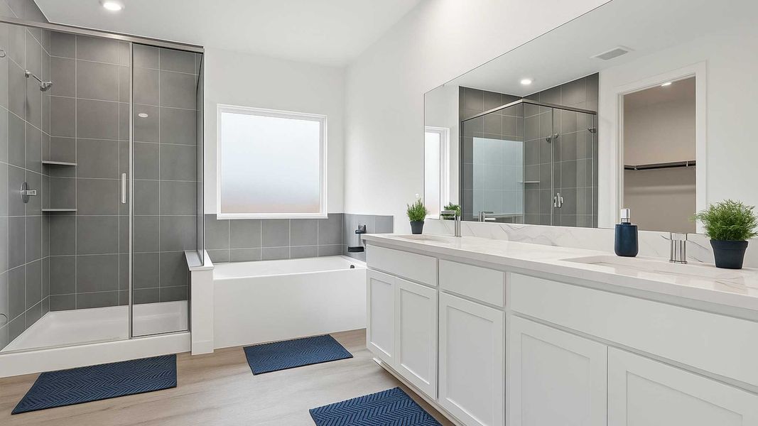 Furnished interior view inside a new home in Hills of Westlake, Conroe (Image 9).