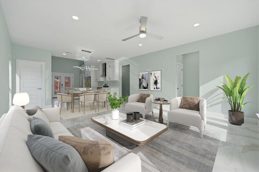 Furnished interior view inside a new home in , Dallas (Image 9). Furnished interior view inside a new home in , Dallas (Image 9).