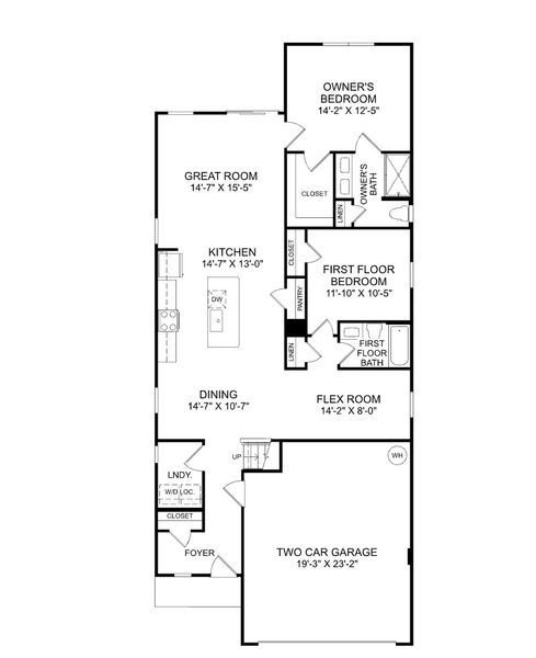 2D floor plan layout for the Fairview by Ryan Homes in Sterling Oaks, Ash, NC (Image 6). 2D floor plan layout for the Fairview by Ryan Homes in Sterling Oaks, Ash, NC (Image 6).