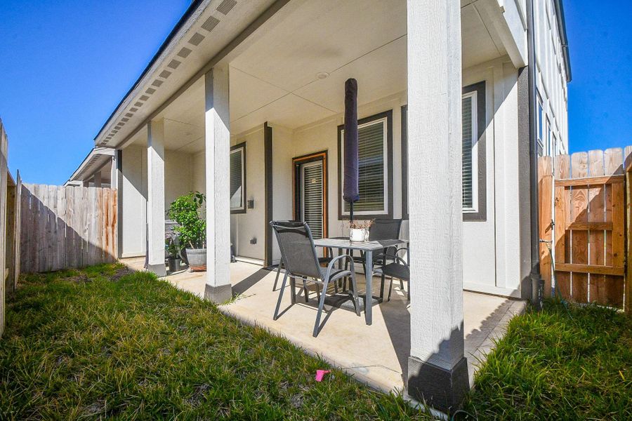 Exterior details and patio area of a home in , Houston (Image 21). Exterior details and patio area of a home in , Houston (Image 21).