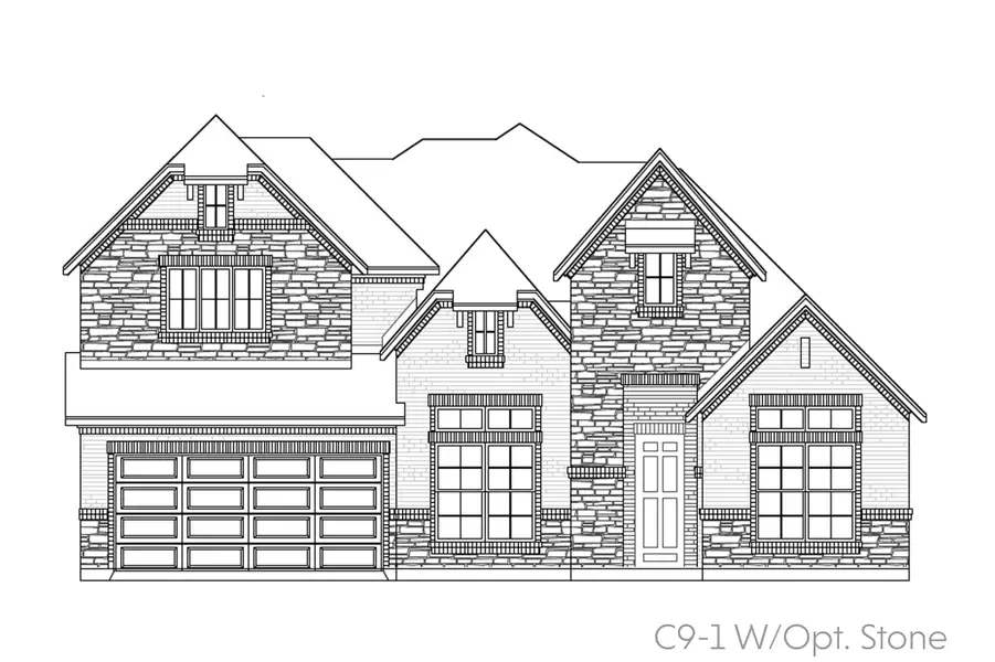 Representative exterior photo of a completed home built from the Windsor by John Houston Homes in Bull Hide Estates, Hewitt, TX (Image 4).